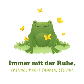 Grußkarte Genesung & Zuversicht Frosch