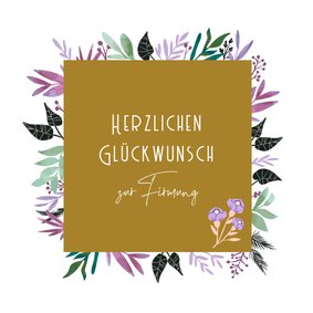 Grußkarte Glückwunsch Firmung Blumen und Zweige