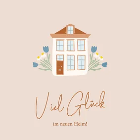 Grußkarte Haus 'Viel Glück zum Einzug' 