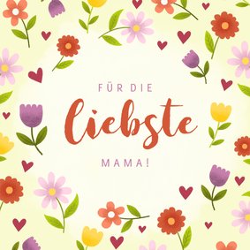 Grußkarte Muttertag mit Blumen