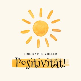 Grußkarte 'Positivität' mit Sonne