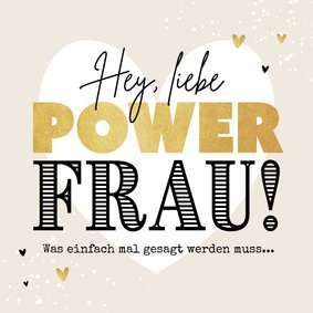 Grußkarte Powerfrau