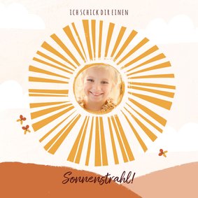 Grußkarte Sonnestrahl mit Foto