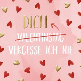 Grußkarte Valentinstag vergessen