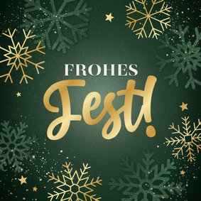 Grußkarte Weihnachten 'Frohes Fest' mit Gold