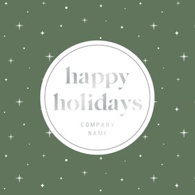 Grußkarte Weihnachten geschäftlich 'Happy Holidays'