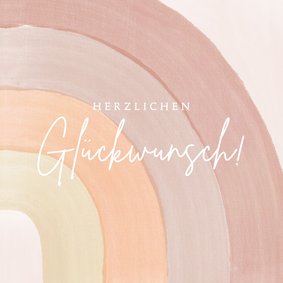 Herzlichen Glückwunsch Karte Regenbogen