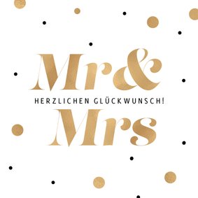 Hochzeit Glückwunschkarte Konfetti Mr. & Mrs. 