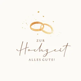 Hochzeit Glückwunschkarte mit Eheringen 