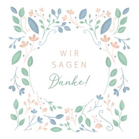 Hochzeitsjubiläum Danksagungskarte Blumen