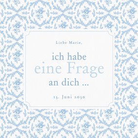 Hochzeitskarte Trauzeugin fragen englische Rose romantisch