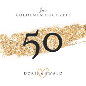 Hochzeitstag Glückwunschkarte 50 goldene Hochzeit