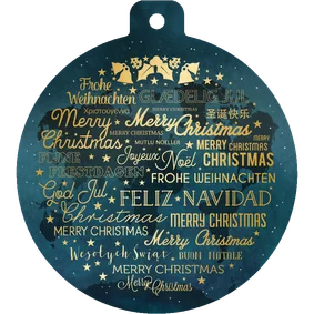 Internationale Weihnachtskarte Company Weltkarte Kugel