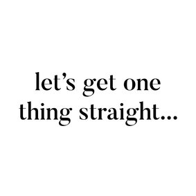 Karte Comingout 'Let's get one thing straight...'