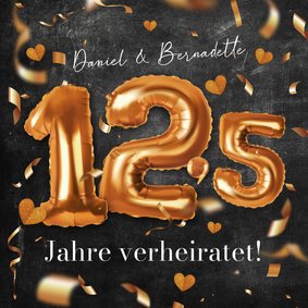 Karte Glückwunsch Hochzeitstag 12,5 Jahre Luftballons