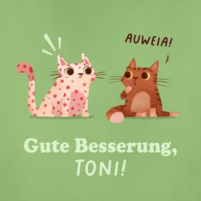 Karte Gute Besserung lustige Katzen