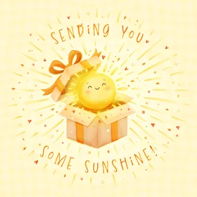 Karte Gute Besserung Sonne 'Sending you some sunshine'