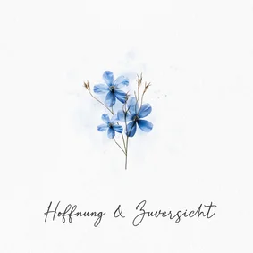 Karte 'Hoffnung & Zuversicht' Vergissmeinnicht