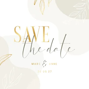 Karte Save the Date Hochzeit elegant & abstrakt