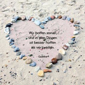 Karte Spruch in Steinherz