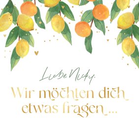 Karte Trauzeuge fragen Zitrusfrüchte