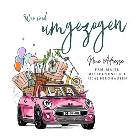 Karte Umzug volles Auto