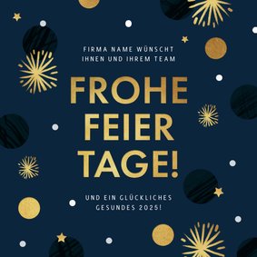 Kunden-Weihnachtskarte 'Frohe Feiertage'