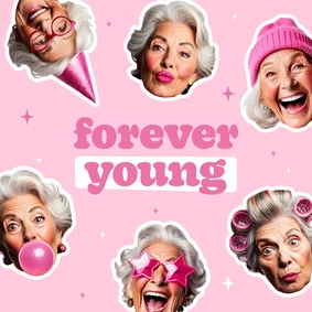 Lustige Geburtstagskarte 'Forever Young'