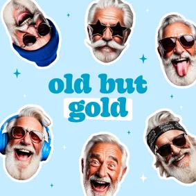 Lustige Geburtstagskarte 'Old but Gold'