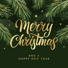 Merry Christmas Tannenzweige geschäftliche Weihnachtsgruß 