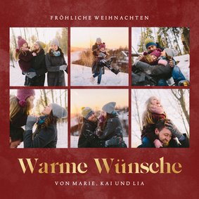 Moderne Weihnachtskarte Fotoserie 'Warme Wünsche'