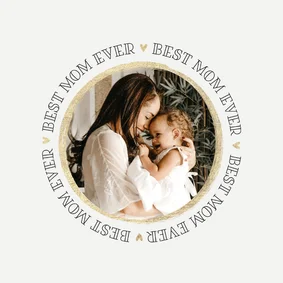 Muttertagskarte 'Best Mom ever' mit Foto