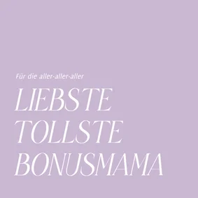 Muttertagskarte Bonusmama mit Typografie