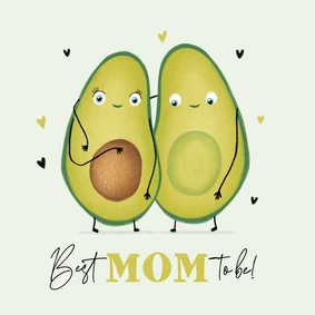 Muttertagskarte 'schwangere Avocado' Mom to be