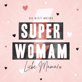 Muttertagskarte 'Superwomam'