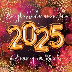 Neujahrskarte 2025 Gold- & Partylook