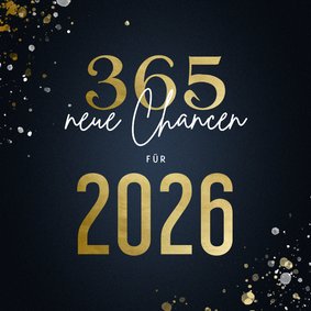 Neujahrskarte 365 neue Chancen