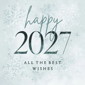 Neujahrskarte mit Schneeflocken