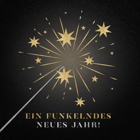 Neujahrskarte Wunderkerze 