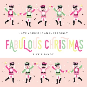 Originelle Weihnachtskarte tanzende Nussknacker