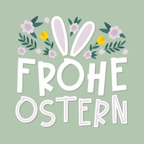 Osterkarte Frohe Ostern Hasenohren