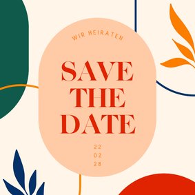 Save-the-Date-Karte Abstrakte Kunst