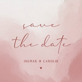 Save-the-Date-Karte altrosa Aquarell