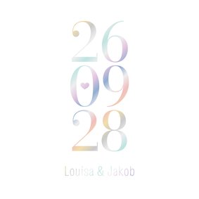 Save-the-Date-Karte Datum holografisch