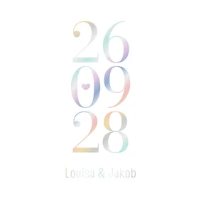 Save-the-Date-Karte Datum holografisch