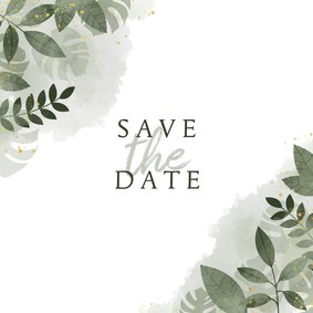 Save-the-Date-Karte Hochzeit botanisch mit eigenem Foto