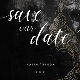 Save-the-Date-Karte Hochzeit elegant-industriell