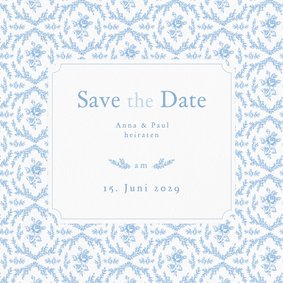 Save-the-Date-Karte Hochzeit englische Rose romantisch