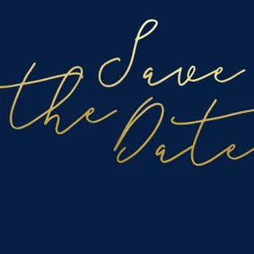 Save-the-Date-Karte Hochzeit Goldene Schrift