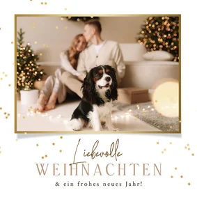Schlichte Fotokarte 'Liebevolle Weihnachten' 